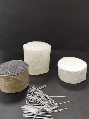 कंक्रीट इंजीनियरिंग के लिए 64 MM एम्बोस्ड स्टेपल मैक्रो फाइबर पॉलीप्रोपाइलीन